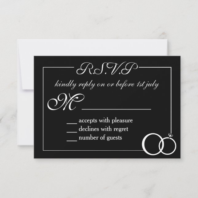 Wir machen Hochzeit RSVP Karte (Vorderseite)