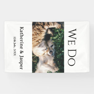 Wir machen Hochzeit Verlobung Haustier Name Foto D Banner