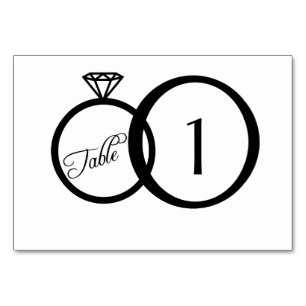 Wir machen Hochzeitskarte (weiß) Tischnummer