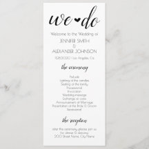 Wir machen Hochzeitsprogramm