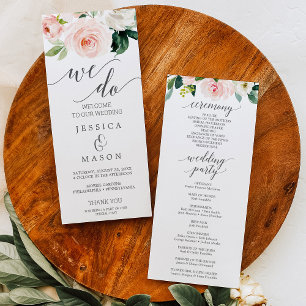 Wir machen Hochzeitsprogramme, die Blüten erlösche Programm