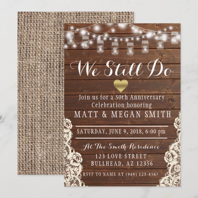 Wir machen immer noch jedes Jahr Holzreihenleuchte Einladung (Vorne/Hinten)