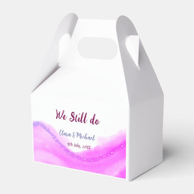 Wir machen immer noch rosa lila Aquarellfarben Gli Geschenkschachtel (Vorderseite)