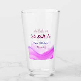 Wir machen immer noch rosa lila Aquarellfarben Gli Glas