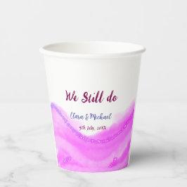 Wir machen immer noch rosa lila Aquarellfarben Gli Pappbecher