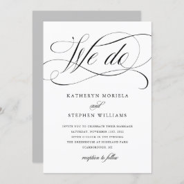 WIR MACHEN Kalligrafie-Hochzeitseinladung Einladung