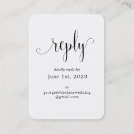 Wir machen kalligraphische Hochzeiten Online-RSVP- Visitenkarte