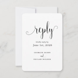 Wir machen kalligraphische Hochzeiten RSVP Karte