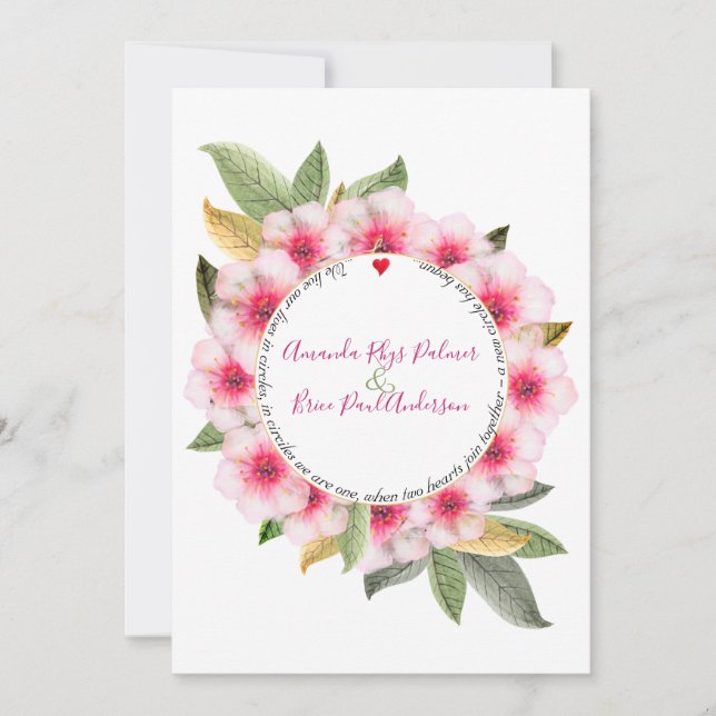 Wir machen Kirschblüte mit Gedichtehe Einladung (Vorderseite)