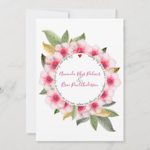 Wir machen Kirschblüte mit Gedichtehe Einladung