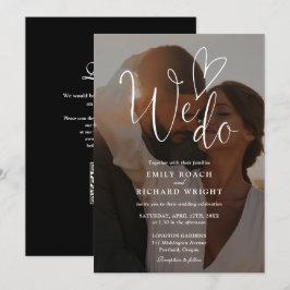 Wir machen Liebe Elegantes Script QR Code Foto Hoc Einladung