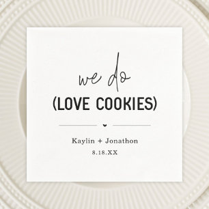 Wir machen Lieben Cookies, die Napkins hochheirate Serviette