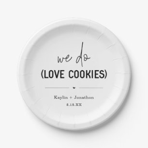 Wir machen Lieben Cookies Hochzeit Dessert Papier  Pappteller