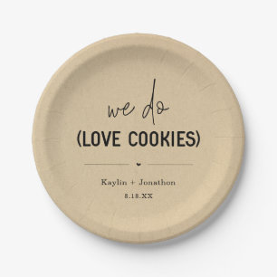 Wir machen Lieben Cookies Hochzeit Dessert Papier  Pappteller