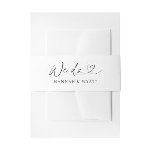 Wir machen Minimal Heart Chic Hochzeitsskript-Bauc Einladungsbanderole