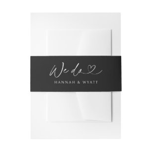 Wir machen Minimal Heart Chic Hochzeitsskript-Bauc Einladungsbanderole