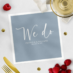 Wir machen moderne Kalligrafie-Hochzeit Serviette