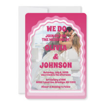 Wir machen modernes pink Magenta Retro Wavy Arch F