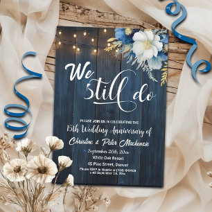 Wir machen noch 15. Wedding Anniversary String Lig Einladung