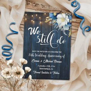 Wir machen noch 15. Wedding Anniversary String Lig Save The Date
