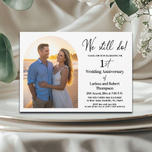 Wir machen noch 1. Hochzeitstag Fotos Einladung