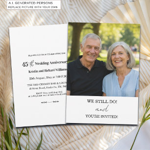 Wir machen noch 45. Hochzeitstag Foto Einladung