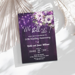 Wir machen noch 60. Hochzeitstag Lichterketten Einladung