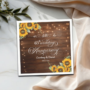 Wir machen noch 65. Wedding Anniversary String Lig Serviette