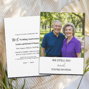Wir machen noch 70. Hochzeitstag Foto Einladung