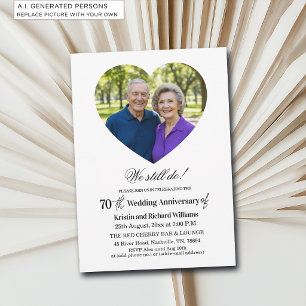 Wir machen noch 70. Hochzeitstag Foto Einladung