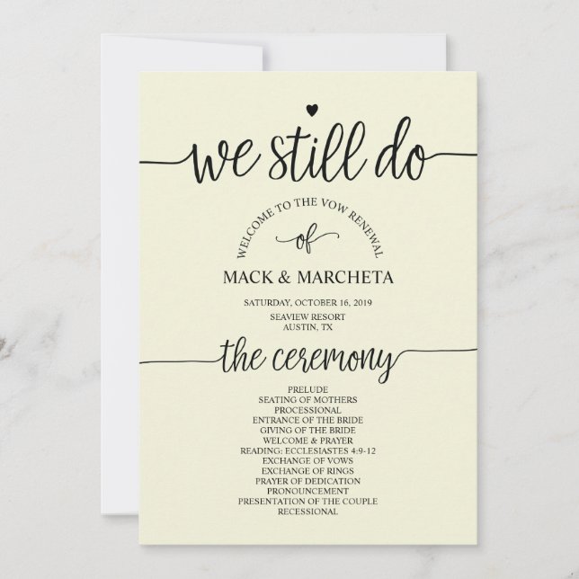 Wir machen noch eine Programmkarte Einladung (Vorderseite)