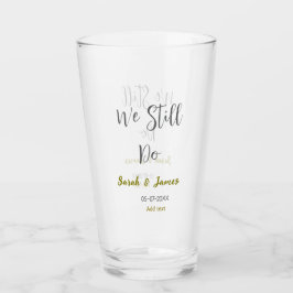 Wir machen noch Hochzeitstag einfaches graues Gold Glas