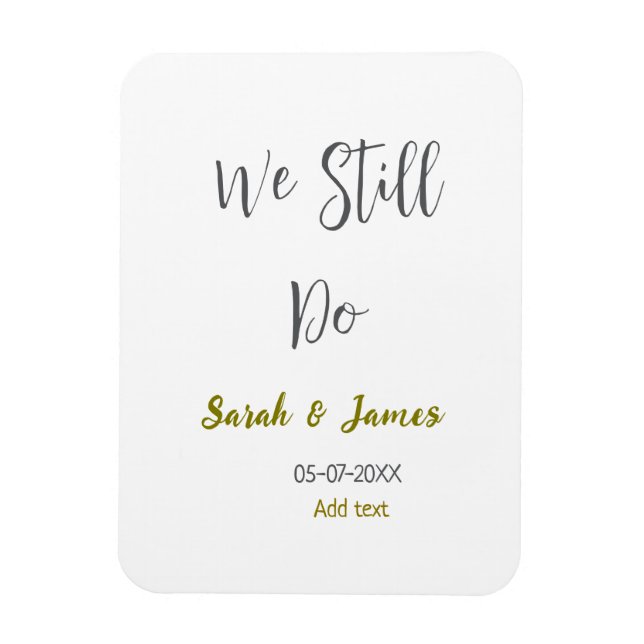 Wir machen noch Hochzeitstag einfaches graues Gold Magnet (Vertikal)