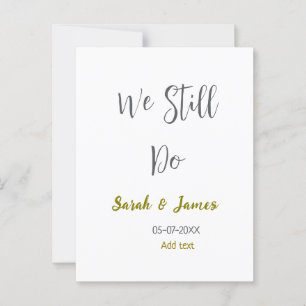 Wir machen noch Hochzeitstag einfaches graues Gold Postkarte