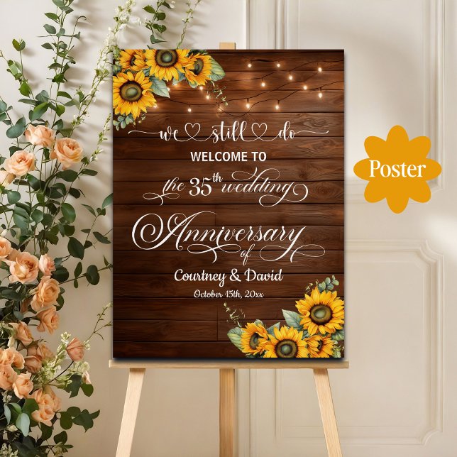 Wir machen noch immer 35. Wedding Anniversary Stri Poster (Von Creator hochgeladen)