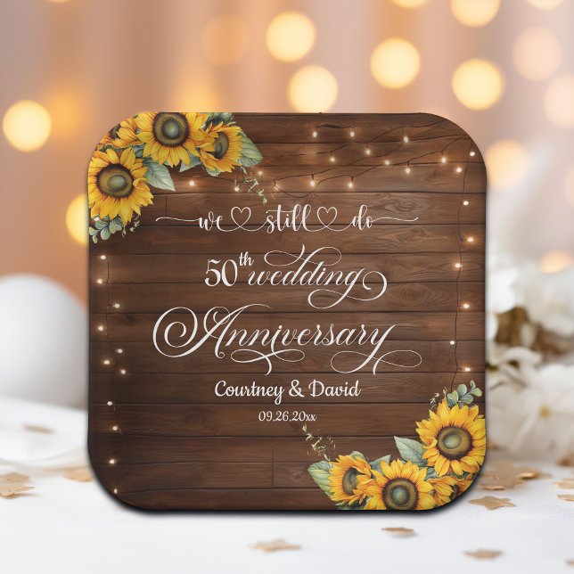 Wir machen noch immer 50. Wedding Anniversary Stri Pappteller (Von Creator hochgeladen)