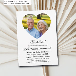 Wir machen noch immer 55. Hochzeitstag Foto Einladung