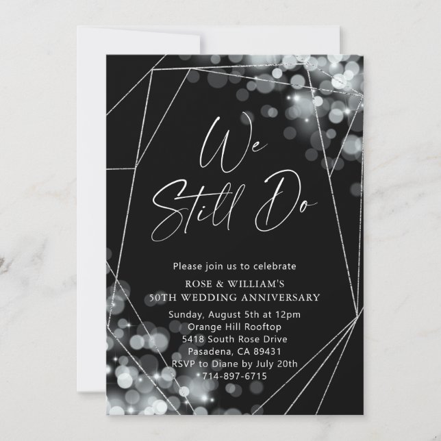 Wir machen noch immer das 50. Hochzeitstag Einladung (Vorderseite)