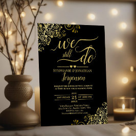 Wir machen noch immer eine elegante Black & Gold V Einladung