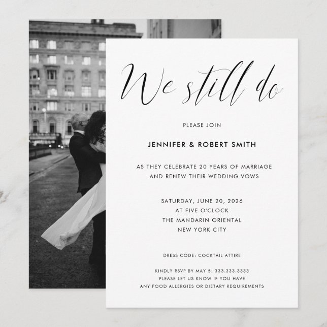 Wir machen noch immer eine elegante Kalligraphie-V Einladung (Vorne/Hinten)