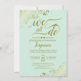 Wir machen noch immer eine elegante Mint Green & G Einladung