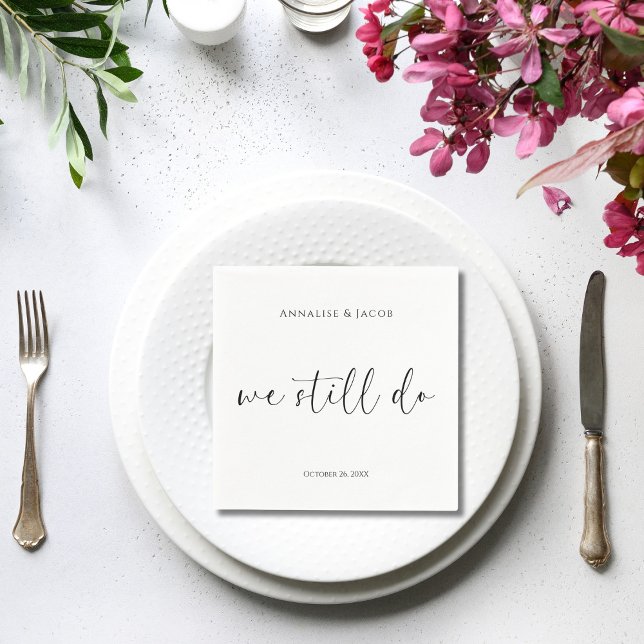 Wir machen noch immer einen Black & White Vow Rene Serviette (Von Creator hochgeladen)