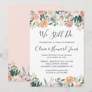 Wir machen noch immer Vow Renewal Elegante Garden Einladung