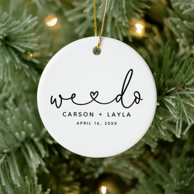 Wir machen Personalisierte Hochzeiten Keramik Ornament (Baum)