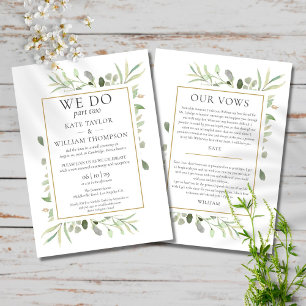 Wir machen Teil zwei aufeinander folgenden Hochzei Einladung