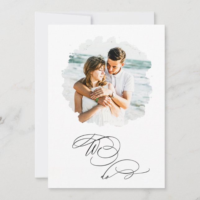 *~* WIR MACHEN UAWG für ein Paar FOTO + QR AR6 Wed Einladung (Vorderseite)