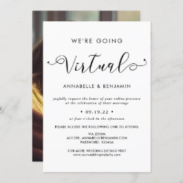 Wir machen virtuelles Hochzeitsstich Ankündigung