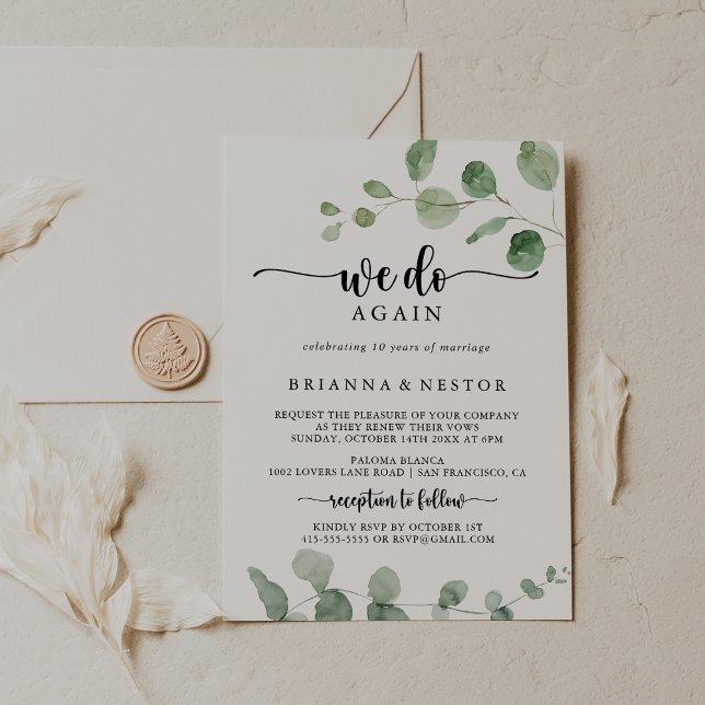 Wir machen wieder grünes Vergnügen Eukalyptus Vow  Einladung (Von Creator hochgeladen)