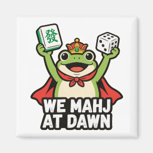 Wir Mahj bei Morgengrauen Froschkaiser Fa-Kachel L Magnet