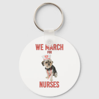 Wir März für Krankenschwestern - Funny Dog Nurse Schlüsselanhänger
